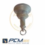 Para anclaje con muertos, se puede conectar con una roldana, grillete, cadena o cuerda mediante un mosquetón, ofreciendo versatilidad en su uso.