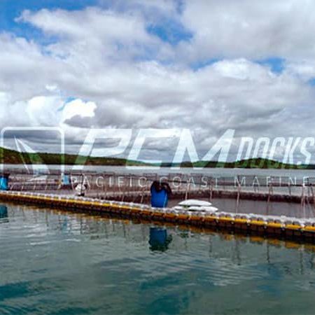 Estructura de acuicultura cuadrada con interior hueco